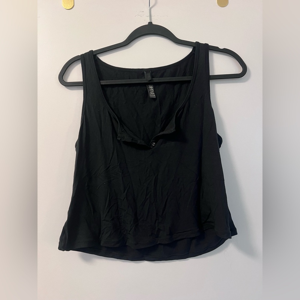 Skims cropped Henley sleep tank